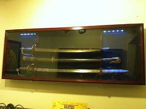 Sword Display Case Cabinet Rack Military Navy Civil War Samurai 