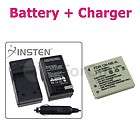 BATTERY+INSTEN CHARGER CAR+AC FOR CANON NB 4L NB4L POWERSHOT TX1 