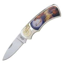 INDIAN WARRIOR FOLDING KNIFE IN GIFT BOX   NICE GIFT  