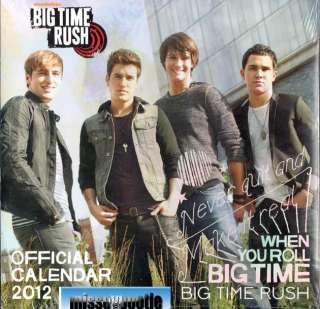 BIG TIME RUSH OFFICIAL 2012 SQUARE WALL CALENDAR BRAND NEW AND SEALED 