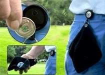 GOLF Retractable Black Towel & Clover Bug Ball Marker  