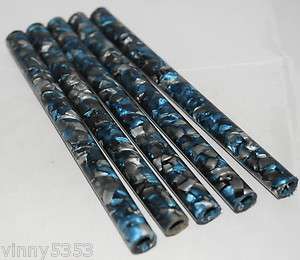 WOODTURNING   5 X Vintage Pen Rod Blanks (Blue, Black & White)  