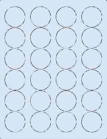 SHEETS 1 2/3 ROUND CIRCLE BLANK 144 BLUE STICKERS  