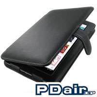 PDair Black Genuine Leather Book Case for Nook Color  