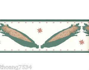 Country Kitchen Green Corn Star Wall paper Border  