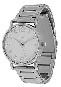 DKNY Watch NY8160 Lady Silver Glitz Boyfriend Style  