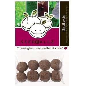 SeedBallz, Basil Mix Blend of Lemon, Thai, Dark Opal, Italian, 8 