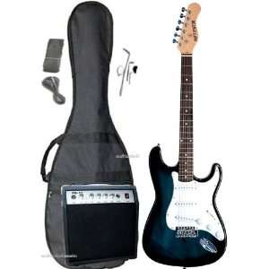  Blueburst Outlaw Electric Guitar with 10W Amp., Gig Bag 