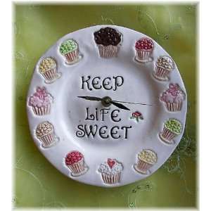  Keep Life Sweet Cupcake Clock by Cindy Houot