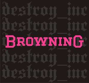 Browning Logo Hot Pink Decal Sticker Hunting Golf  