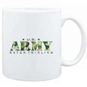  Mug White  US ARMY Baton Twirling / CAMOUFLAGE  Sports 