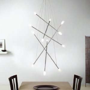  Batons 12 Light Chandelier