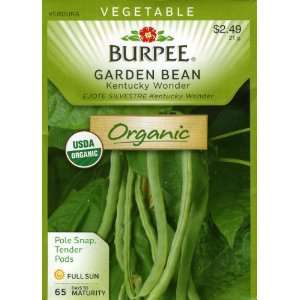  Burpee 68187 Organic Bean, Pole Kentucky Wonder Seed 
