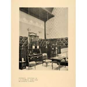   Interior Design J. M. Olbrich Ludwig Schmitt   Original Halftone Print