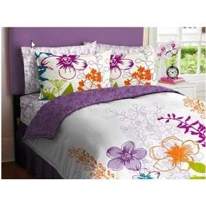   Flower Queen Comforter Set (7 Piece Bed In A Bag)