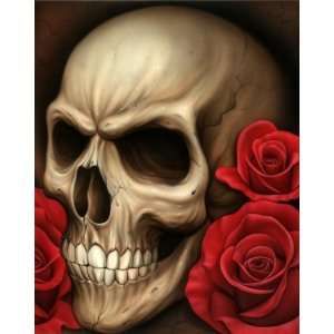  Spiders Skull by Spider Tattoo Art Canvas Giclee Print 