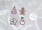 BARBIE SIZE MINIATURE LOT OF 4 CHRISTMAS SUGAR COOKIES 1/6 SCALE 
