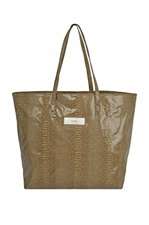 Calvin Klein Tan Snake Shoulder Tote handbag Purse Bag  