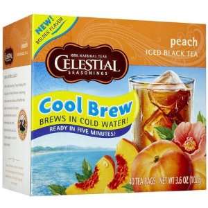  Peach Cool Brew Iced Black Tea Bags, 40 ct, 6 ct (Quantity 