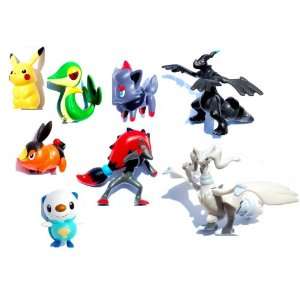 com Pokemon Black & White 2011 Mcdonalds 8 Figures Set w/ Promo Cards 