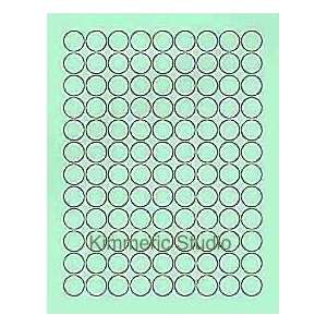  (6 SHEETS) 648 3/4 Blank Round Circle Green Stickers for 
