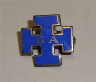 GIRLS AUXILIARY WWI CANADIAN ARMY PIN   RARE STERLING SILVER 