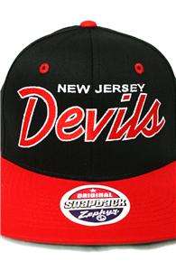 New Jersey Devils Retro Script Snapback Hat Cap Brodeur Super Fast 