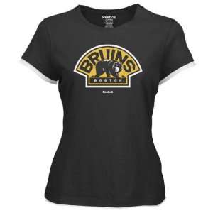  Boston Bruins Womens Alternate Logo Cap Sleeve Tissue T 