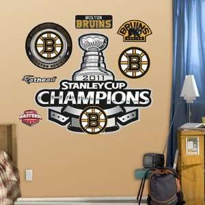  Boston Bruins 2011 Stanley Cup Champions Logo Fathead NIB 