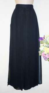 CACHE Womens Black Georgette Panel Carwash Pants Size 4  