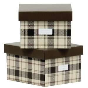    Set of 2 SoHo Opal Medium Cardboard Storage Boxes