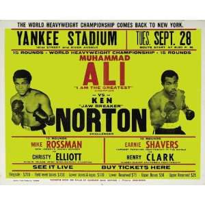  Muhammad Ali vs Ken Norton Poster 1976
