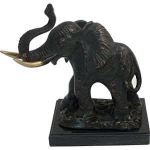  Brass Elephant Bookends