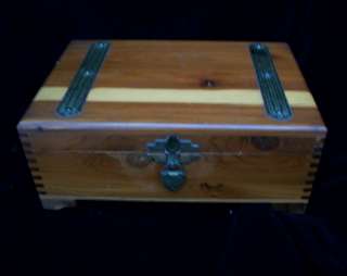   Cedar Wood Jewelry Box with Lock (No Key) and Mirror  