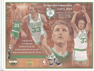 Larry Bird Boston Celtics Retirement Promo Upper Deck  