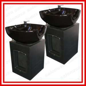 SHAMPOO CABINET + CERAMIC SINK BEAUTY SALON EQUIPMENT   