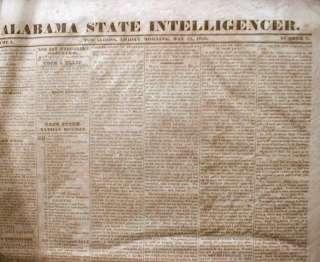   Alabama newspaper INDIAN REMOVAL TO FAR WEST Trail of Tears CHEROKEE