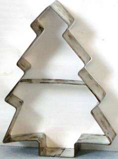 Large METAL Cookie Cutter CHRISTMAS TREE with Brace 4.5 inches high 