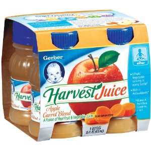 Gerber Harvest Juices 100% Juice Apple Carrot Blend   6 Pack  