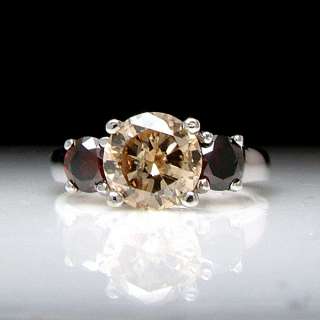 Gold 1.35ct Fancy Cognac Red Diamond Engagement Ring  