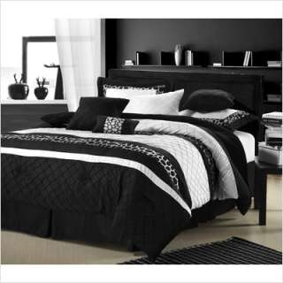 LaCozee Leopard Oversized Comforter Set in Black  