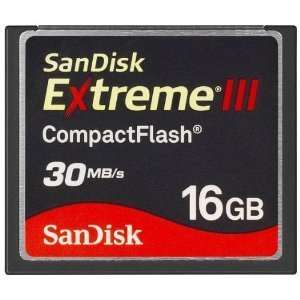  SanDisk 16GB Extreme III CF Compact Flash Card 30MB/s 