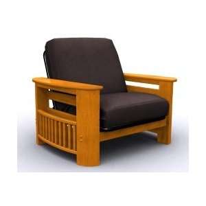    Portofino Round Futon Chair Bed   Golden Oak