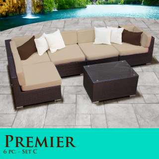 New Lovely Premier 6 Piece Outdoor Furniture Wicker Patio Set 06c 