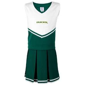   White Green 2 Piece Cheerleader Tank Top & Skirt