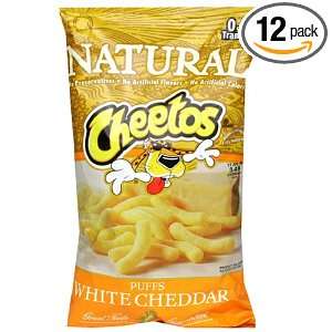Cheetos Puffs White Cheddar, 7.875 Ounce Bags (Pack of 12)  