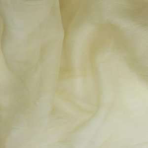  45 Wide Designer Crinkle Silk Chiffon Pale Linen Fabric 