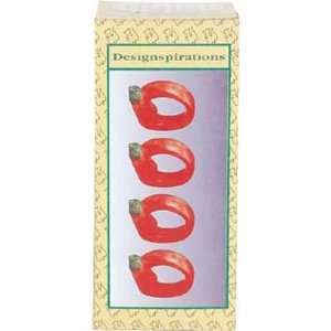 CHILI PEPPER 4PIECE NAPKIN RINGS (Sold 3 Units per Pack)