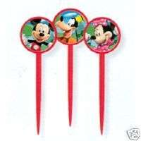 Mickey Mouse Party Picks Cupcake Toppers.  