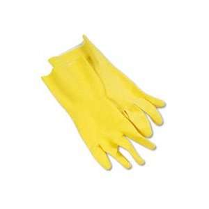  Galaxy® Flock Lined Latex Cleaning Gloves, Large, Yellow 